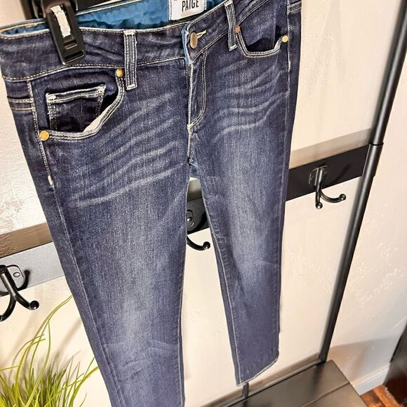 Paige jeans jimmy jimmy skinny low rise dark wash denim size 26 - Picture 3 of 15